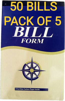 R K SALES R K Bill Book R K Bill Book, 50 Bills, 50 Printed+50 Plain, 5 Pcs Pack 2-Part Soft Bound(1 Sets)
