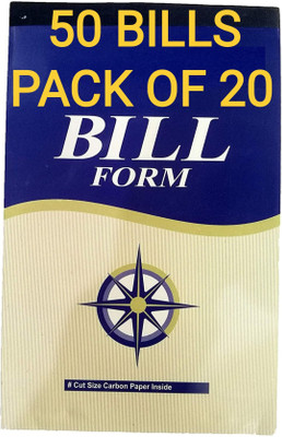 R K SALES R K Bill Book, 50 Bills, 50 Printed+50 Plain, Pack of 20 2-Part Soft Bound(1 Sets)