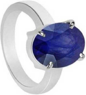 Chopra Gems Unheated A+ Quality Natural Blue Sapphire Neelam Gemstone Ring for Women's/Men's Brass Sapphire Gold Plated Ring