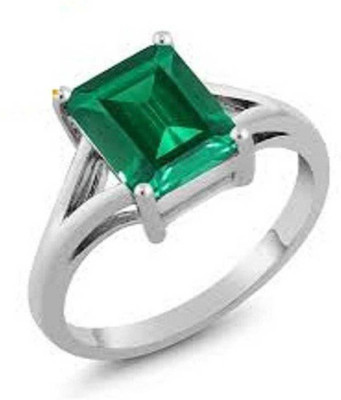 Chopra Gems Emerald Panna Panchdhatu Rashi Ratan Ring for Astrological Purpose Lab Certified Brass Emerald Gold Plated Ring