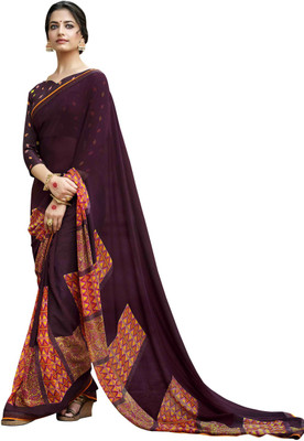 Pbs Prints Printed Bollywood Georgette Saree(Magenta)