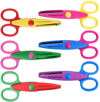 Craftwings ZigZag craft scissor (pack of 4) Scissors(Set of 4, Multicolor)