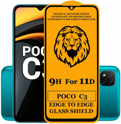 GMR Edge To Edge Tempered Glass for Poco C3(Pack of 1)