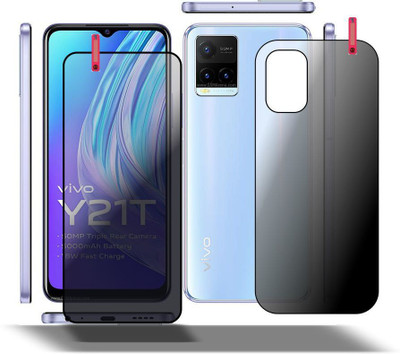 PONDRIK Front and Back Screen Guard for VIVO Y21T(Pack of 2)