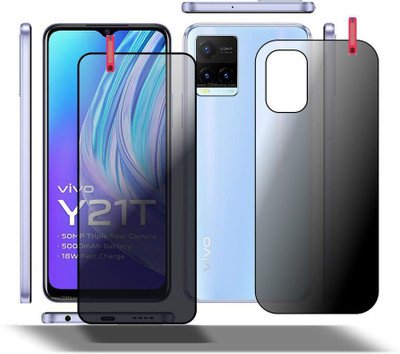 PONDRIK Front and Back Screen Guard for VIVO Y21T(Pack of 2)