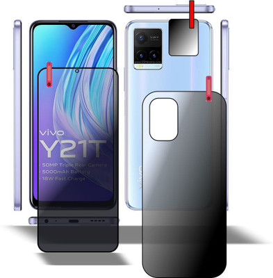 PONDRIK Front and Back Screen Guard for VIVO Y21T(Pack of 3)