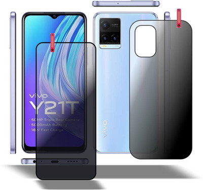 PONDRIK Front and Back Screen Guard for VIVO Y21T(Pack of 2)