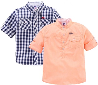 Tonyboy Baby Boys Checkered Casual Multicolor Shirt(Pack of 2)