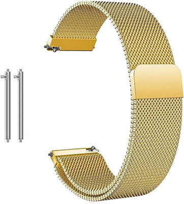 Gadgetzilla Silicone Strap 19mm Replacement Band Strap With Metal Buckle Compatible With Noise Colorfit Pro 2, Boat Storm Smart Watch & Watches With 19mm Lugs Smart Watch Strap(Gold) Gadgetzilla Silicone Strap 19mm Replacement Band Strap With Metal Buckle Compatible With Noise Colorfit Pro 2, Boat Storm Smart Watch & Watches With 19mm Lugs Smart Watch Strap(Gold)