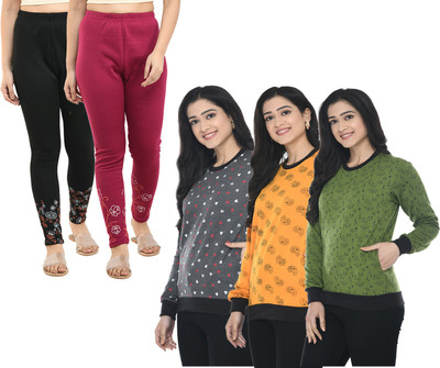IndiWeaves Full Sleeve Printed Women Sweatshirt