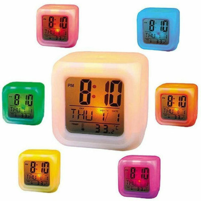 Trendegic Digital White Clock