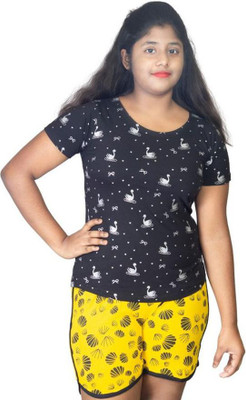 UNIQUE Casual Printed Women Black Top