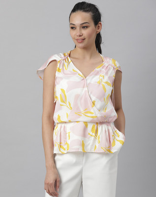 RAREISM Casual Printed Women Pink Top