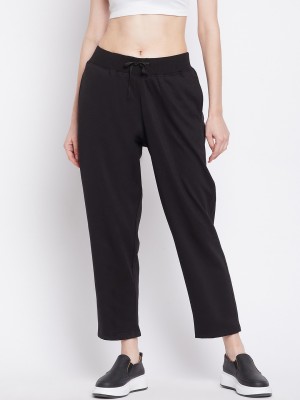 FRENCH FLEXIOUS Solid Women Black Track Pants