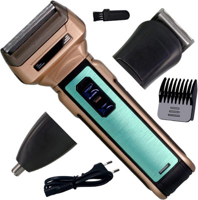 DMCFF Chargeable 3in1 Waterproof Beard Mustache Nose & Ear Trimmmer Shaver Clipper 24 Fully Waterproof Trimmer 0 min  Runtime 1 Length Settings(Multicolor)