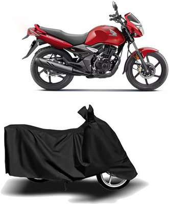 Mdstar Two Wheeler Cover for Honda(Unicorn Dazzler, Black)