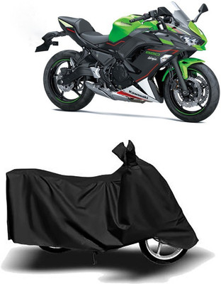 JKR Waterproof Two Wheeler Cover for Kawasaki(Ninja 650, Black)