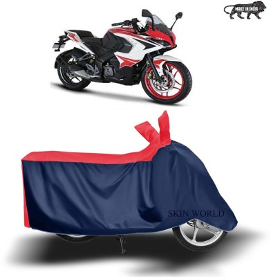 SKIN WORLD Two Wheeler Cover for Bajaj(Pulsar RS200 BS6, Red, Blue)