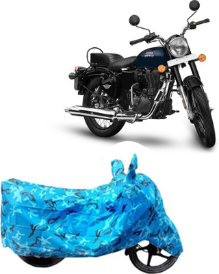 Exciting collections Two Wheeler Cover for Royal Enfield(Bullet Electra Twinspark, Blue)