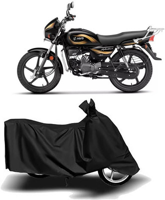 Mdstar Waterproof Two Wheeler Cover for Hero(Splendor Plus, Black)
