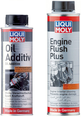 Liqui Moly Oil Additive 200 ML + Engine Flush Plus 300 ML Combo Oil Flush and Treatment(600 ml, Pack of 2)