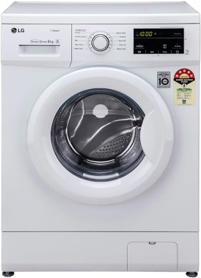 LG 6 kg Fully Automatic Front Load with In-built Heater White(FHM1006SDW)   Washing Machine  (LG)