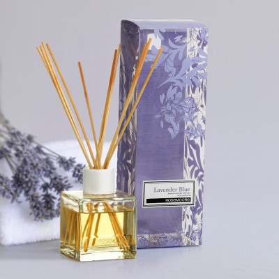 ROSeMOORe Blue Lavender Blue Scented Reed Diffuser for Living Room, Washroom, Bedroom, Office - 200 ML with 10 Reed Sticks Diffuser Set(1 Units)
