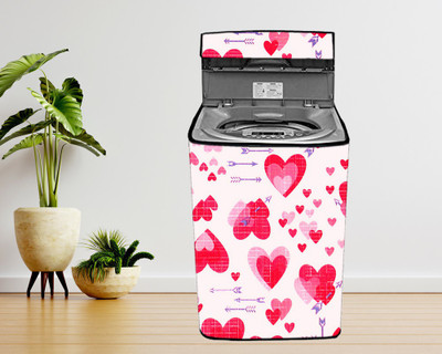 ALASKA ENTERPRSES Top Loading Washing Machine  Cover(Width: 59 cm, Red, White, Pink)