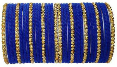 RADHA MOHAN EMPIRE Fabric, Glass Bangle Set(Pack of 10)