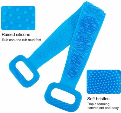 KRAZE Updated Extra Long Silicone Back Exfoliating Scrubber for Shower-21FR