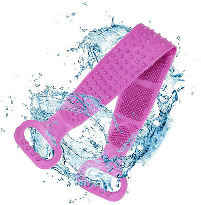 SWISS WONDER Silicone Back Brush Exfoliating Body Scrubber With Handle-46LP
