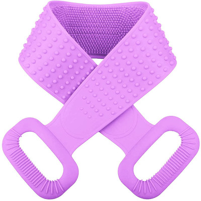SWISS WONDER Silicone Back Scrubber for Shower, Handle Body Washer,-17KI-30