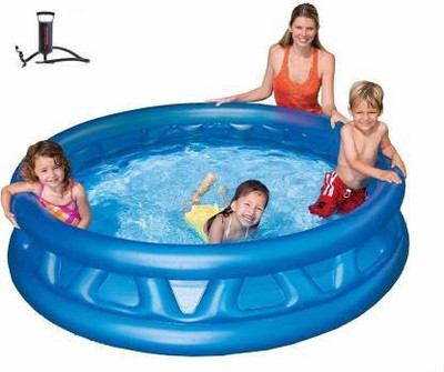 Kreative Marche Summer Special Inflatable Kid Swimming Pool with Air Pump, Bath tub,(Blue)