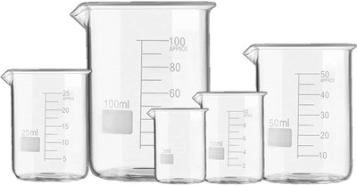 Z GLASS 190 ml Measuring Beaker(Pack of 5)