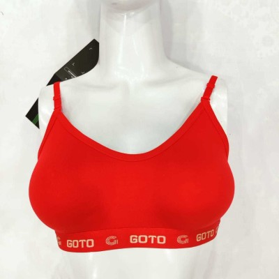 GOTO Women Sports Lightly Padded Bra(Red)