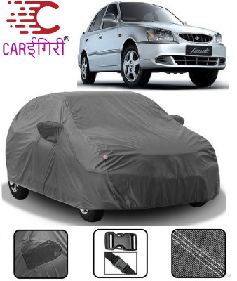 Carigiri Car Cover For Hyundai Accent (With Mirror Pockets)(Grey)