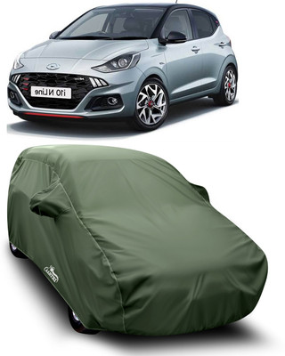 XAFO Car Cover For Hyundai i10 (With Mirror Pockets)(Green)