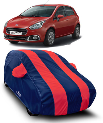 XAFO Car Cover For Fiat Punto Evo (With Mirror Pockets)(Red)