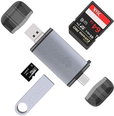 spincart USB 3.0 All in 1 OTG SD/Micro SD Card Read Type c Mobile Phone Card Reader(Grey)
