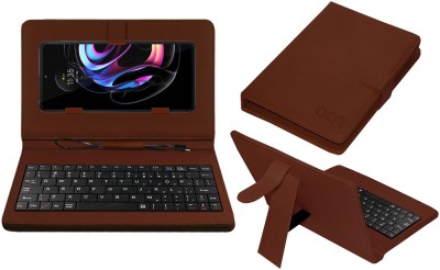 ACM Keyboard Case for Motorola Moto Edge 20 Pro(Brown, Cases with Holder, Pack of: 1)