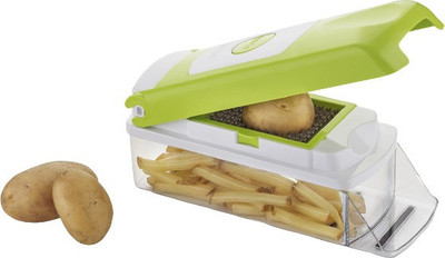 Novelty Store Multi-Functional Stainless Steel Vegetables Fruits Quick Cutter Slicer Kits Vegetable & Fruit Grater & Slicer Vegetable & Fruit Slicer (1 (5 IN 1 HANDY NICER DICER) Vegetable & Fruit Chopper(1 Chopper Set)
