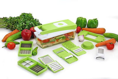 Signoraware 7009 Dicer 14 in 1 plastic green Vegetable & Fruit Grater & Slicer(1)