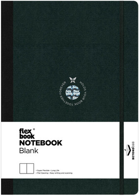 Flexbook Large Size 17x24cm Notebook Range Black Closure 85gsm Beyond 360 Degree Flexible Regular Notebook Blank 192 Pages(Dark Green)
