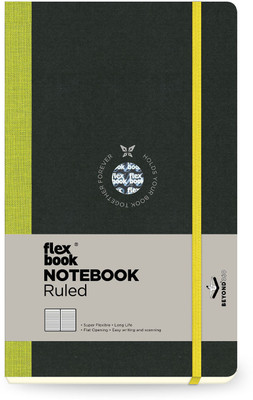 Flexbook Medium Size 13x21cm Notebook Range Light Green Closure 85gsm 360 Degree Flexible Book-size Notebook Ruled 192 Pages(Light Green)