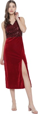 TREND ARREST Women Sheath Red Dress