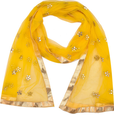 YOUTHQUAKE Net Embellished Women Dupatta