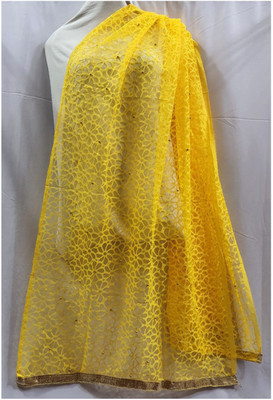 shakti Net Self Design Women Dupatta
