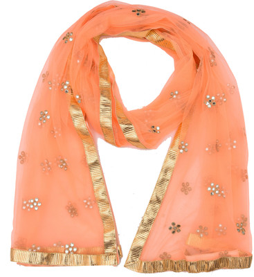YOUTHQUAKE Net Embellished Women Dupatta