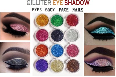 tanvi27 Waterproof Loose Glitter Make-Up Eyes Dust Eye Shadows 24 g(MULTI COLOR)