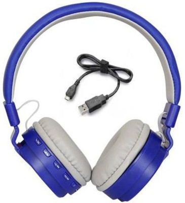 GUGGU UJJ_687H_SH12 Over the head Bluetooth Headset Bluetooth(Blue, On the Ear)